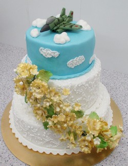 Свадебный торт на свадьбу летчика, торт с самолетом